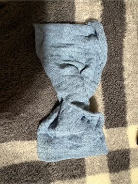 Soft Blue Terry Hair Wrap Turban for Women
